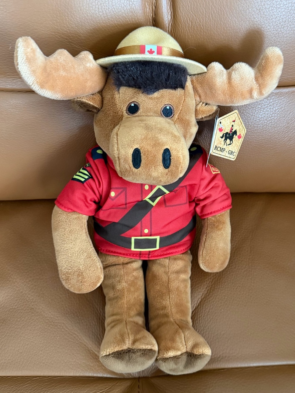 👑Royal Canadian Police Plush Sargent Bull Moose In Uniform Stuffed Animal